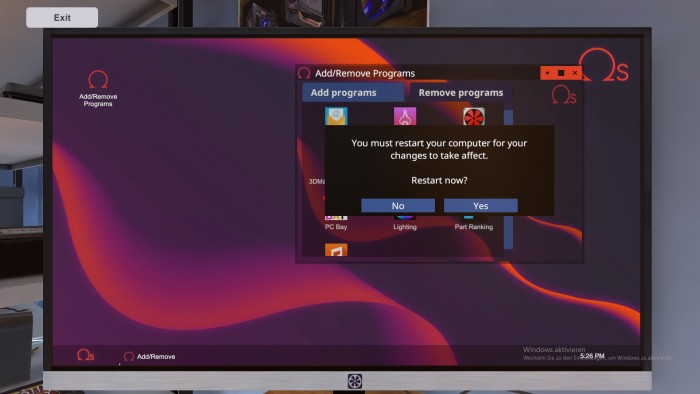 Das OmegaOS: So aufgeräumt ist kein Betriebssystem. (Bild: The Irregular Company/Screenshot: Golem.de)